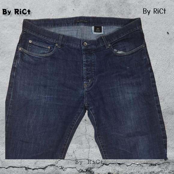 John Varvatos Men Jeans Size 38x33 Relaxed Straight Blue Denim Mid Rise Buttons - Picture 3 of 11